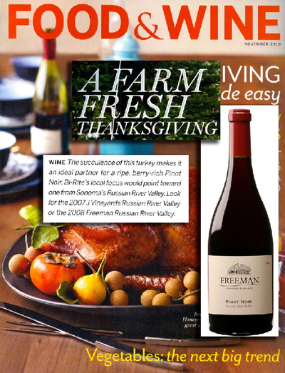 A Farm Fresh Thanksgiving
2008 Freeman Russian River Valley cover