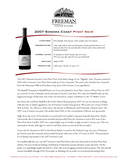 2007 Sonoma Coast Pinot Noir cover