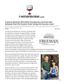 Freeman Winery’s 2015-2016 Chardonnay and Pinot Noir Releases from the Russian River Valley and Sonoma Coast cover