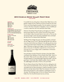 2013 Russian River Valley Pinot Noir cover