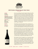 2015 Russian River Valley Pinot Noir cover