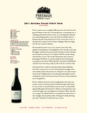 2011 Sonoma Coast Pinot Noir cover