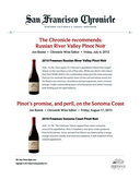The Chronicle recommends: Russian River Valley Pinot Noir Pinot's promise, and peril, on the Sonoma Ciast Pinot Noir cover