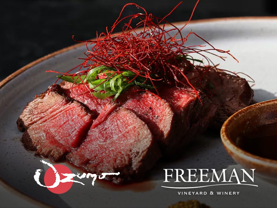Freeman Vineyards Wine Dinner at Ozumo San Francisco banner