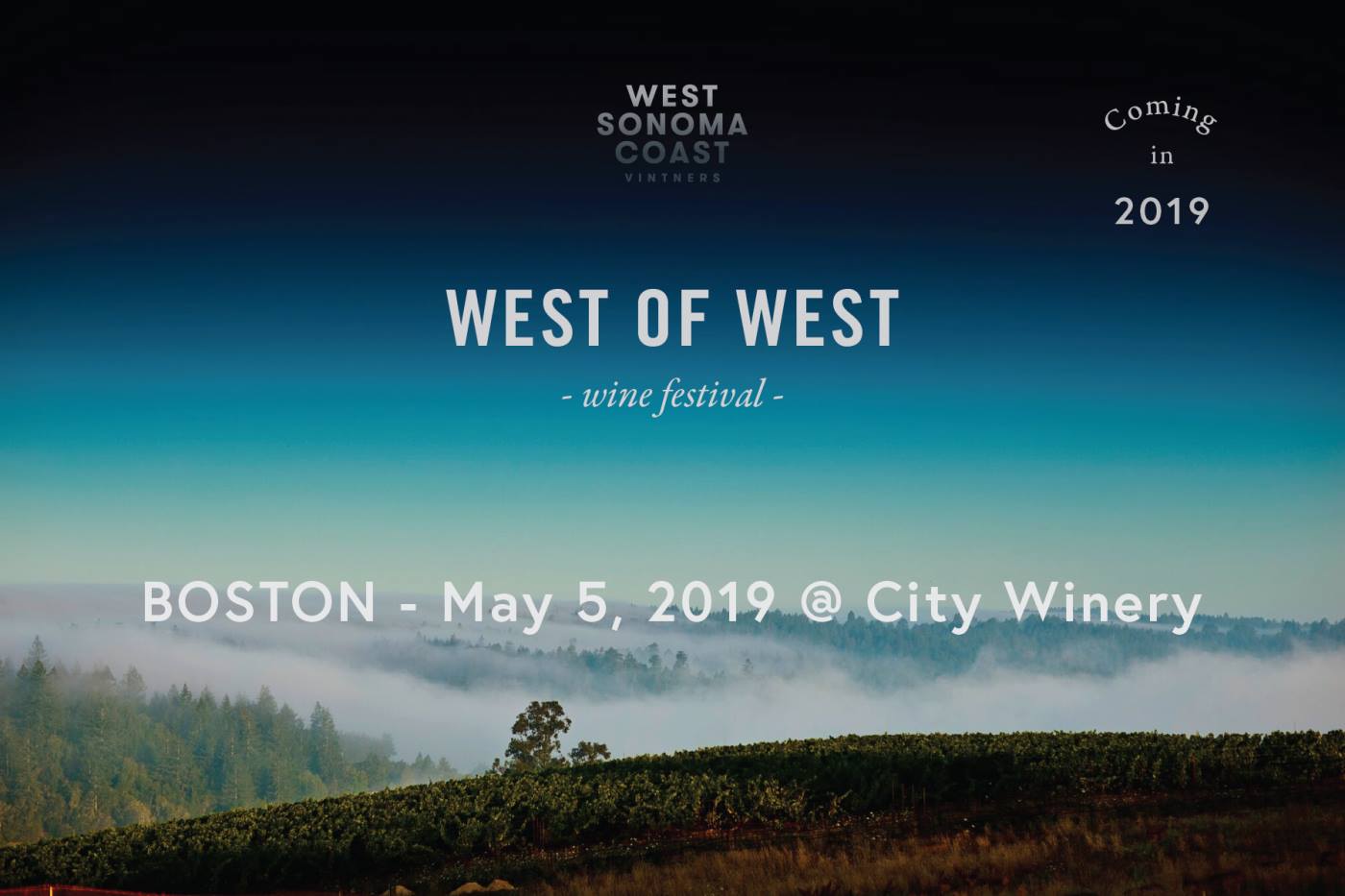 Save the Date - West Sonoma Coast Vintners Tasting banner
