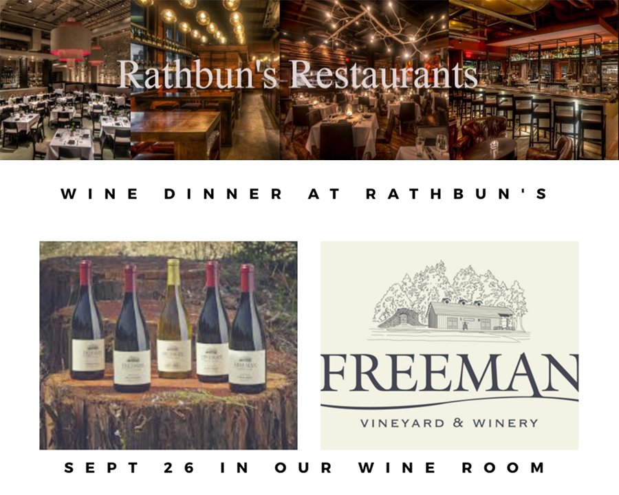Freeman Wine Dinner with Rathbun's in Atlanta