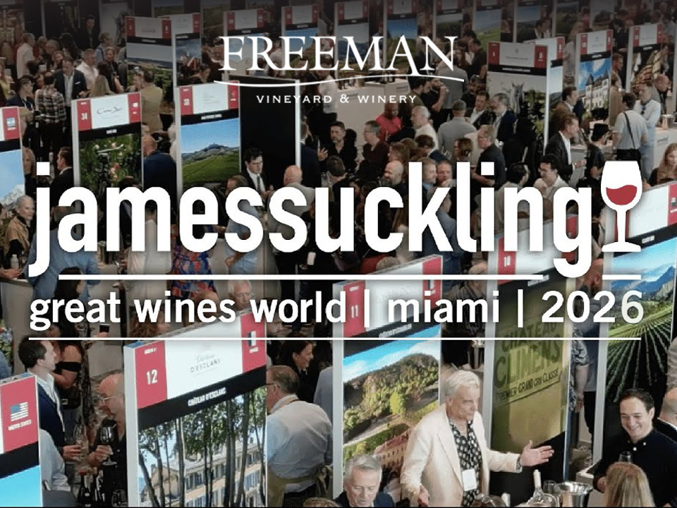 Freeman Winery Honored to Participate in James Suckling's Great Wines of the World 2026 in Miami banner